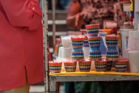 Photo for Bunch of colored candles at local market - Royalty Free Image