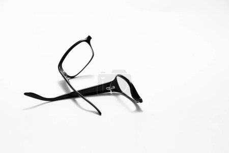 Photo for Black eyeglasses isolated on white background - Royalty Free Image