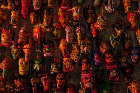 Photo for Masks, souvenirs of Maya civilization - Royalty Free Image