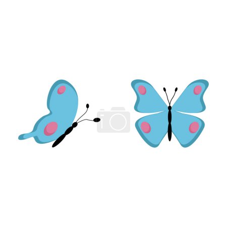 Foto de Icono de mariposa. Mariposas coloridas acuarela aislada sobre fondo blanco. vector concepto de ilustración - Imagen libre de derechos