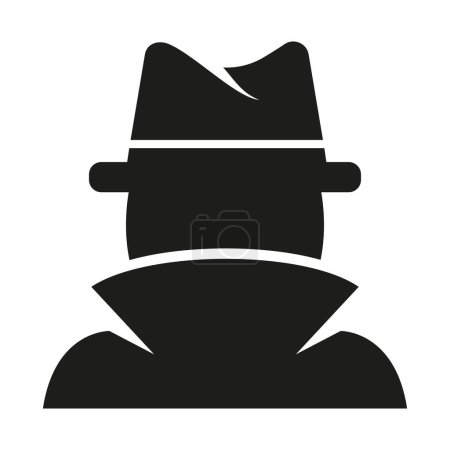 Illustration for Spy agent searching icon. Anonymous or Incognito Vector illustration. - Royalty Free Image