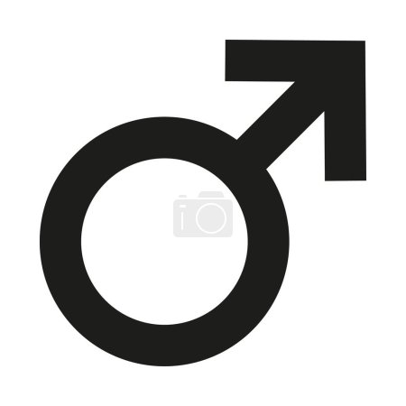Téléchargez les illustrations : Symbole masculin genre icône. Illustration vectorielle du symbole homme - en licence libre de droit