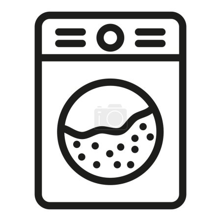 Illustration for Washing machine line icon. Laundry concept outline vector illustration - Royalty Free Image