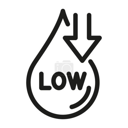 Illustration for Low cholestero icon.  Low HDL Cholesterol. heart care vector illustration - Royalty Free Image