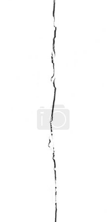 Crack concrete wall texture isolated on white background. Use for overlay effect on artwork design
