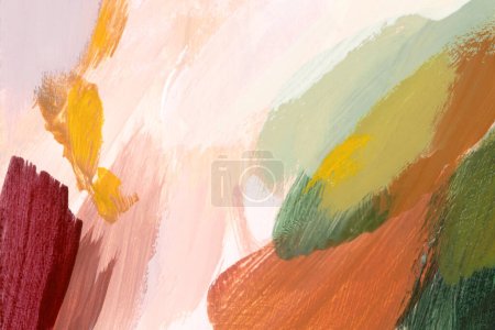 Téléchargez les photos : Abstract hand painted watercolor background. Stylish expressive colorful brush strokes texture. Modern artistic painting. Cheerful vibrant festive artwork. Fashion art print. Bold smears drawing. - en image libre de droit