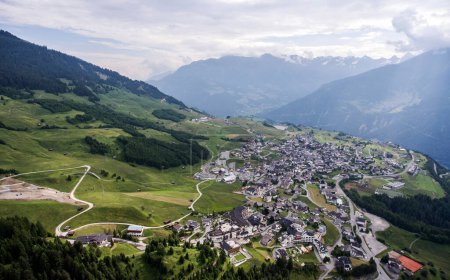 Photo for Serfaus, Tirol, Austria lift alpine road mountain bike Bikepark downhill. - Royalty Free Image
