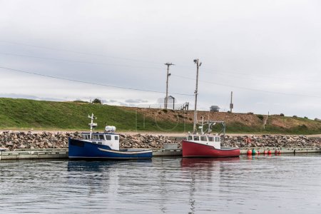 Photo for Pleasant Bay Marina fishing village boat tours whale watching Cape Breton Island Cabot Trail Nova Scotia Highlands Canada. - Royalty Free Image