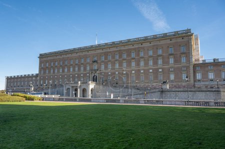 Foto de Estocolmo Palacio Real Kungliga ranura residencia oficial del monarca sueco. - Imagen libre de derechos