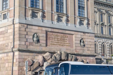 Foto de Estocolmo Suecia 27.09.2021: Stockholm Royal Palace Kungliga slott residencia oficial del monarca sueco. - Imagen libre de derechos