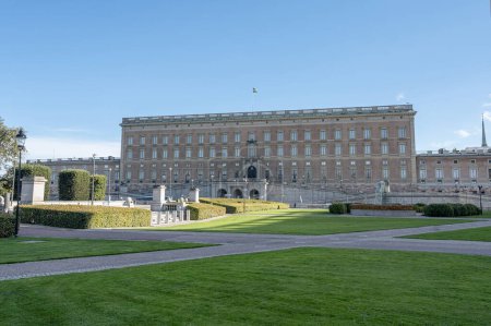 Téléchargez les photos : Palais royal de Stockholm Kungliga slott résidence officielle du monarque suédois. - en image libre de droit