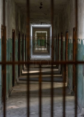 Dachau camp, le premier camp de concentration en Allemagne pendant la Seconde Guerre mondiale, bâtiments historiques cellules de prison.