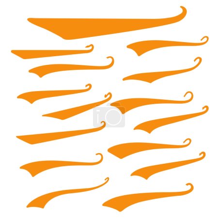 Téléchargez les illustrations : Orange Swirls Swash Logo Ornament Design - en licence libre de droit