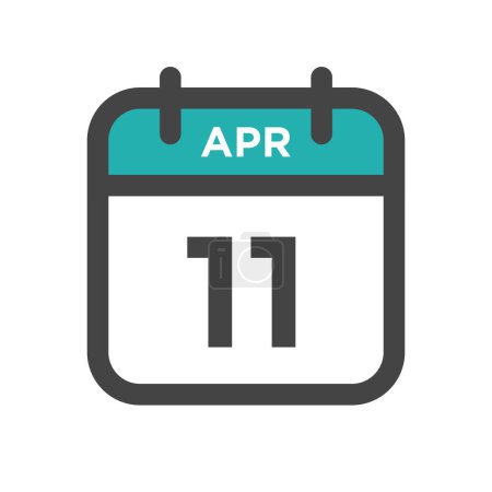 Téléchargez les illustrations : 11 avril Jour civil ou calendrier Date limite ou date de nomination - en licence libre de droit