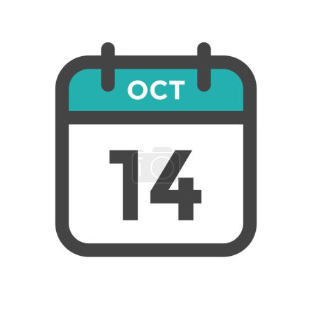 14. Oktober Kalendertag oder Kalenderdatum für Deadline und Ernennung