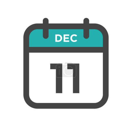 Téléchargez les illustrations : 11 décembre Jour civil ou calendrier Date limite et rendez-vous - en licence libre de droit