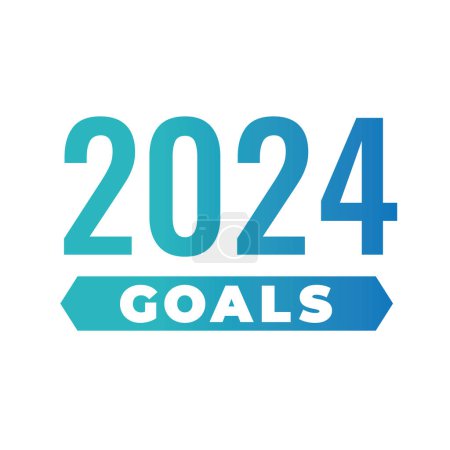 2024 Smart Goals Vector design with various Smart goal keywords