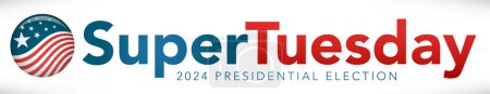 2024 Super Tuesday Banner - Vote, Government, and Patriotic Symbolism and Colors