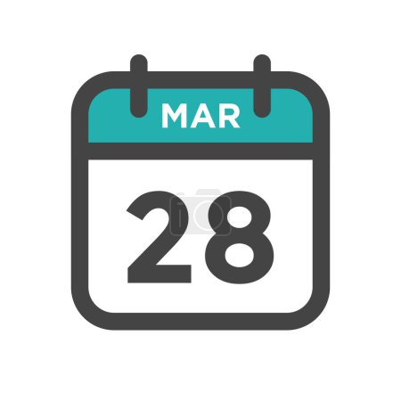 28. März Kalendertag oder Kalenderdatum für Deadline und Ernennung