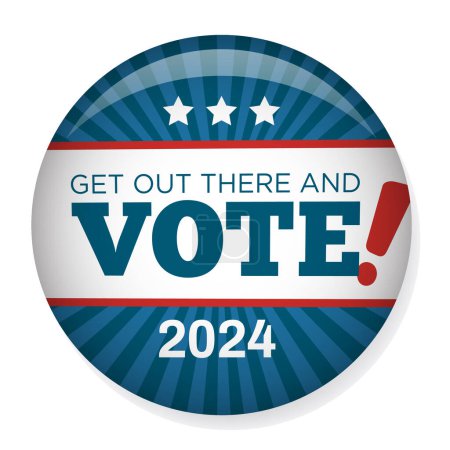 Voting 2024 Icon - Vote, Government, and Patriotic Symbolism and Colors