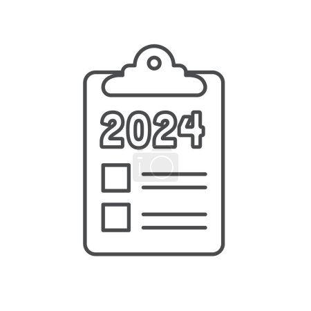 Ilustración de 2024 Objetivos SMART Diseño vectorial con varias palabras clave de objetivos inteligentes - Imagen libre de derechos