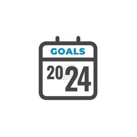 2024 SMART Goals Vector design with various Smart goal keywords