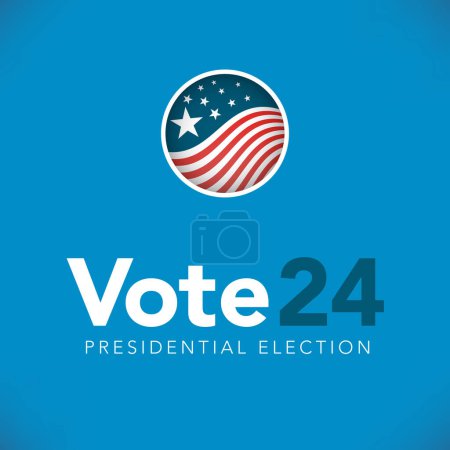 Votación 2024 Icono con Voto, Gobierno, Simbolismo Patriótico y Colores
