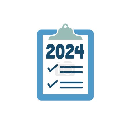 Illustration for 2024 SMART Goals Vector design with various Smart goal keywords - Royalty Free Image