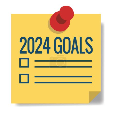 Ilustración de 2024 SMART Goals Gráfico vectorial - varias palabras clave Smart goal - Imagen libre de derechos