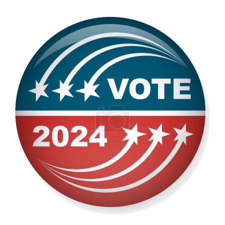 Vote 2024 - Voting Campaign Election Pin Button or Badge Retro