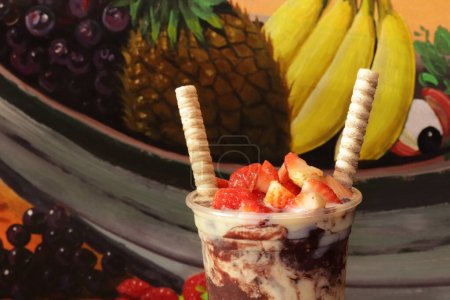  Acai Cup with Fruits Delicious Strawberry