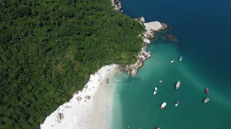 Images Aériennes de L'île Campeche à Florianpolis