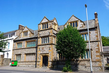 Photo for CHARD, UK - JUNE 25, 2023 - Front view of the Chard Preparatory School along Fore Street in the old town, Chard, Somerset, UK, Europe, June 25, 2023. - Royalty Free Image