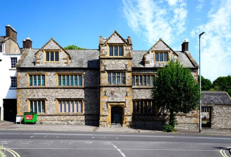 Photo for CHARD, UK - JUNE 25, 2023 - Front view of the Chard Preparatory School along Fore Street in the old town, Chard, Somerset, UK, Europe, June 25, 2023. - Royalty Free Image