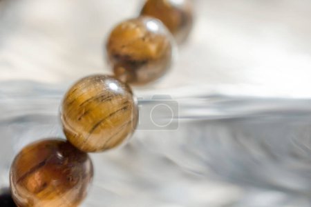 Photo for Macro shot. Close up rosary beads for background - Royalty Free Image