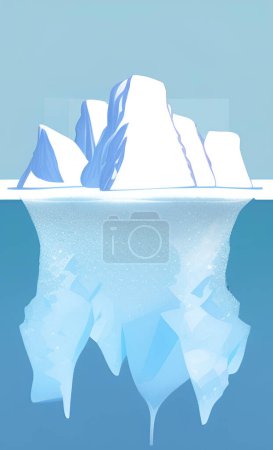 Ilustración de El calentamiento global y el derretimiento de los glaciares en nuestro mundo - Imagen libre de derechos