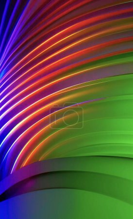 Ilustración de Luz multicolor y rayos para el fondo - Imagen libre de derechos