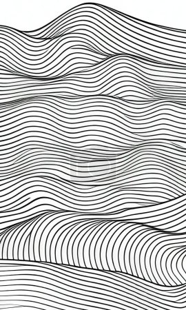 high ocean waves with black and white lines