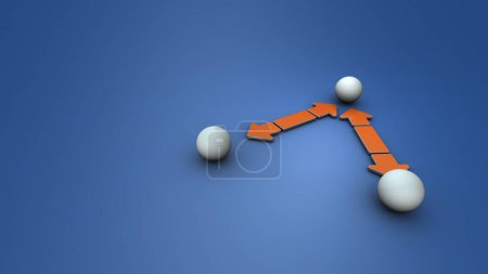 Photo for Two groups associated with the core group as an axis. An abstract concept representing imbalanced interdependence. Unbalance. 3D rendering. - Royalty Free Image