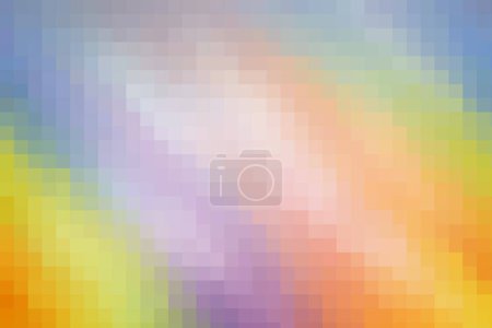 Photo for Pastel rainbow gradient background pixel mosaic tile. Beautiful background for advertising and selling goods for children. - Royalty Free Image