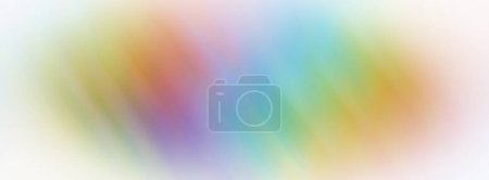 Pastel rainbow blurred background. Long banner, copy space.