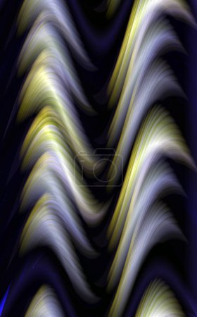 Fond abstrait déformé dans des tons violet-jaune foncé. Conception psychédélique, vagues colorées. 