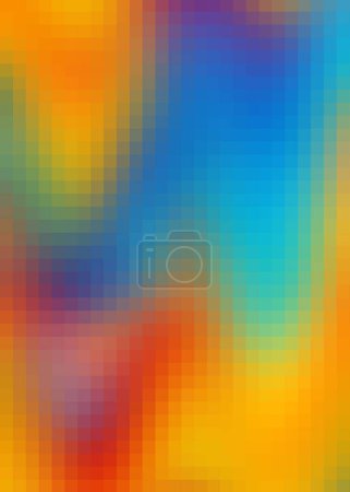  Rainbow bright gradient background, pixel mosaic tile. Vertical 