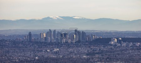 Photo for Metrotown City viewed from Cypress Lookout. Sunny Winter Day. Vancouver, British Columbia, Canada. - Royalty Free Image