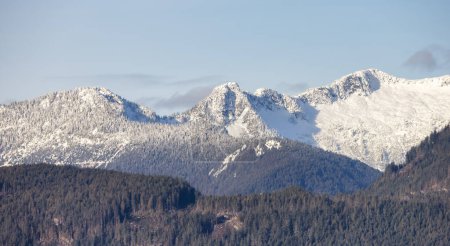 Photo for Canadian Mountain Landscape Nature Background. Sunny Winter Day. Howe Sound near Squamish, British Columbia, Canada. - Royalty Free Image