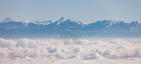 Photo for Mountains Covered in Snow and Clouds. France, Europe. - Royalty Free Image