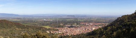 Photo for Small Town in the Countryside, Guspini, Sardinia, Italy. Sunny Fall Season Day. Panorama - Royalty Free Image