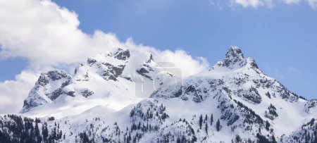 Photo for Sky Pilot Mountain covered in Snow. Canadian Landscape Nature Background. Squamish, BC, Canada. - Royalty Free Image