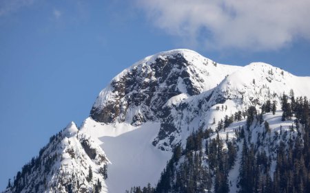 Photo for Sky Pilot Mountain covered in Snow. Canadian Landscape Nature Background. Squamish, BC, Canada. - Royalty Free Image