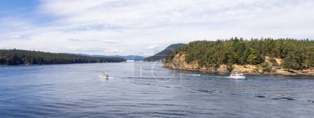 Photo for Canadian Landscape by the ocean and mountains. Summer Season. Gulf Islands near Vancouver Island, British Columbia, Canada. Canadian Landscape. - Royalty Free Image